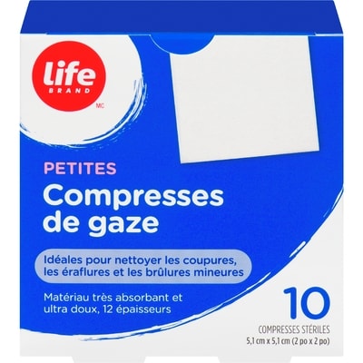 Life Petits tampons de gaze, 10 par paquet 10 ea, 0,40 $/1ch