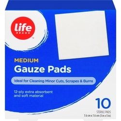 Medium Gauze Pads, 10 Pack