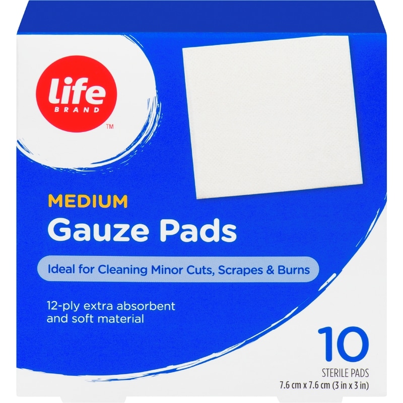 Medium Gauze Pads, 10 Pack