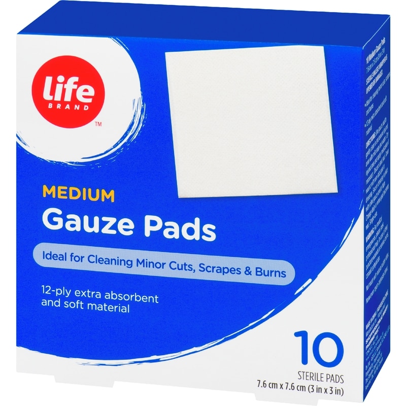 Medium Gauze Pads, 10 Pack