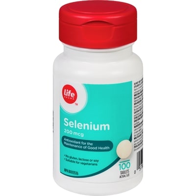 Life Brand Selenium 200 mcg 100 ea, $0.06/1ea