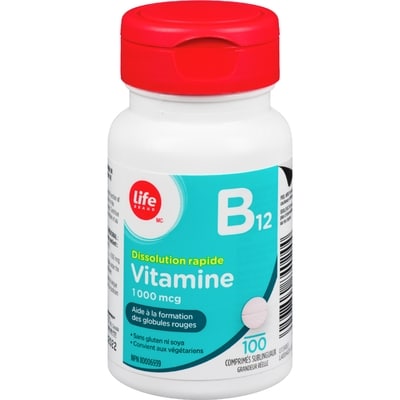 Life LB VITAMINE B12 1000 MCG 100 ea, 0,08 $/1ch