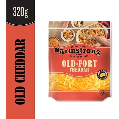 Armstrong Old Cheddar Shredded Cheese 320 g, $1.53/100g