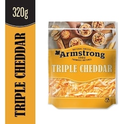 Armstrong Triple Cheddar Shredded Cheese 320 g, $1.53/100g