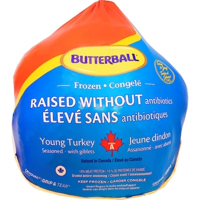 Butterball Turkey, 9-11KG Frozen 10 kg, $0.69/100g