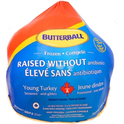 Butterball Dinde 9-11 kg, surgelée 10 kg, 0,64 $/100g