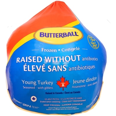 Butterball Butr Dinde 3-5 Kg Surgelee 4 kg, 0,93 $/100g