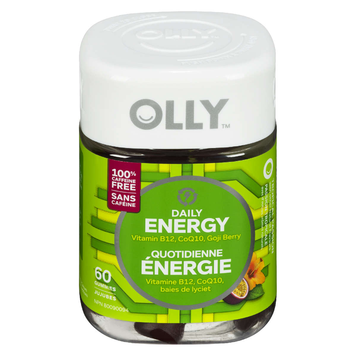 OLLY Supplément Gélifié Passion Tropicale mélange de B12, CoQ10 et baies de lyciet 60 ea, 0,43 $/1ch