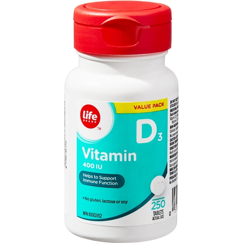 Vitamin D3 400 IU 250 Tablets Value Pack