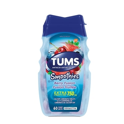 Tums Extra Strength Smoothie Berry Fusion 60 count 60 ea, $0.11/1ea
