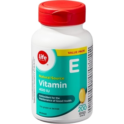 Life Brand Natural Source Vitamin E 400 IU 200 Softgels Value Pack  200 ea, $0.14/1ea