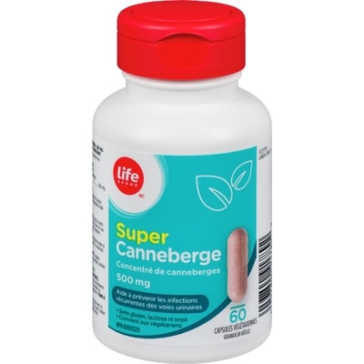 Life LB SUPER CANNEBERGE 500 MG CAP 60 ea, 0,25 $/1ch