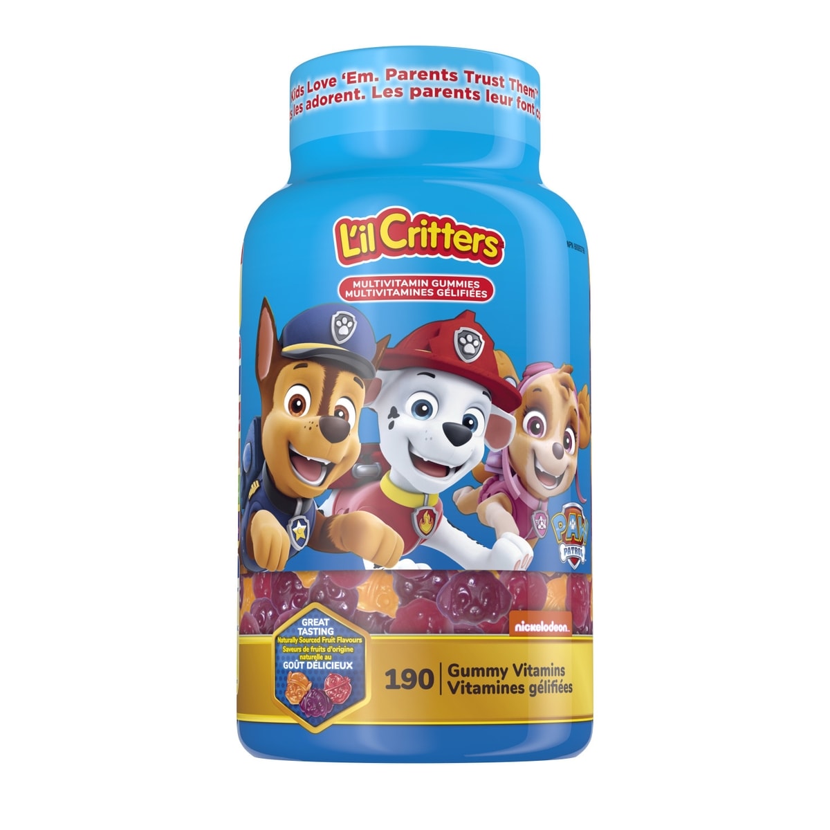 L’il Critters Vitamines gélifiées pour enfants Paw Patrol 190 ea, 0,11 $/1ch