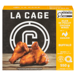 La Cage Exceldor Buffalo Spicy Chicken Wings 550 g, $1.63/100g