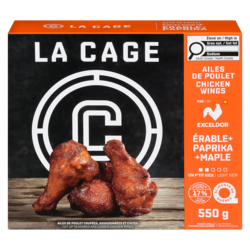 La Cage by Exceldor Spicy Chicken Wings Smoked Paprika and Maple 550 g, $1.63/100g