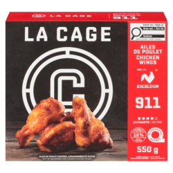 La Cage Ailes de poulet épicées Exceldor 911 550 g, 1,63 $/100g