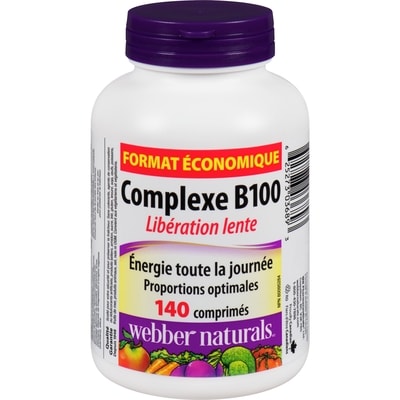 Webber Naturals WNAT COMPLEXE B100 LIBER LENTE 140 ea, 0,12 $/1ch
