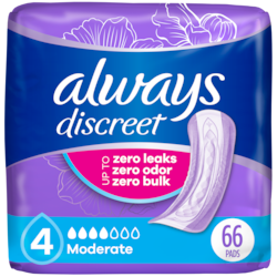 Pads, Moderate Absorbency, Regular Length,66 Count