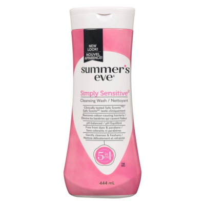 Summer’s Eve Nettoyant simply sensitive 444 ml, 2,48 $/100ml