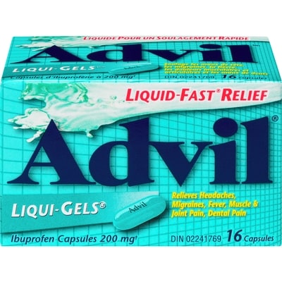 Advil Ibuprofen Capsules 200 Mg  16 ea, $0.56/1ea