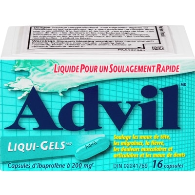 Advil Capsules d’ibuprofène, 200 mg, 16 Liqui-Gels 16 ea, 0,56 $/1ch