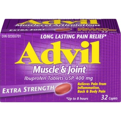 Advil Muscle & Joint Extra Strength Ibuprofen Tablets USP 400 mg 32 Caplets 32 ea, $0.41/1ea