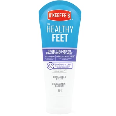 O’Keeffe’s Healthy Feet Crème réparatrice pour les pieds Fonctionne pendant que vous dormez, Tube 85 g, 566,33 $/100ml
