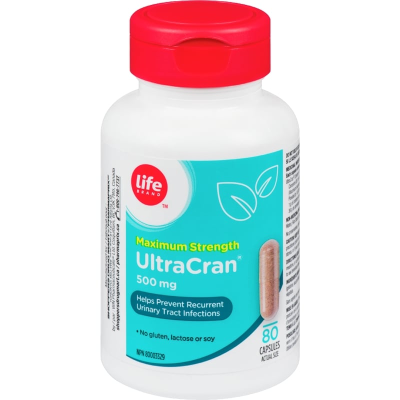 Ultra Cran, Maximum Strength, 500Mg, 80 Capsules