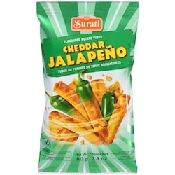 Surati Cheddar Jalapeno Tubes 80 g, $1.86/100g