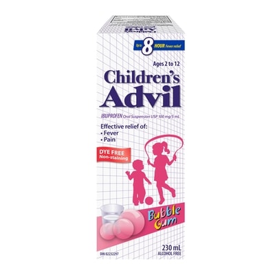 Advil Pour Enfants (Suspension) (Gomme À Bulles Sans Colorant) 230 ml, 8,26 $/100ml