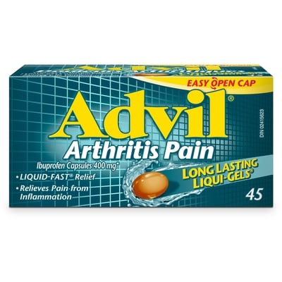 Advil Ibuprofen Capsules 400 Mg 45 ea, $0.40/1ea