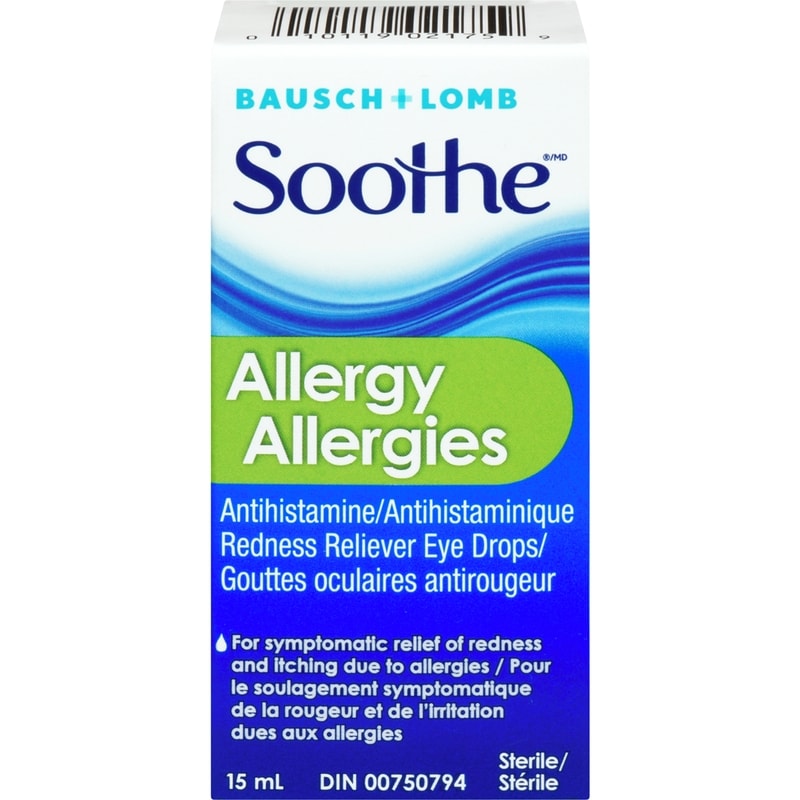 Soothe Antihistamine/Decongestant Eye Drops Allergy
