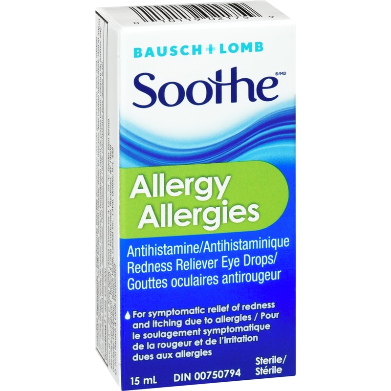 Soothe Antihistamine/Decongestant Eye Drops Allergy