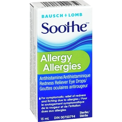 Gouttes oculaires antihistaminiques apaisantes et décongestionnantes contre les allergies