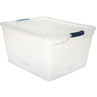 Rubbermaid Latching Clear Box, 67.2L 1 ea, $20.00/1ea