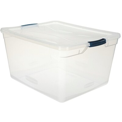 Rubbermaid Boîte transparente verrouillable, 67,2L 1 ea, 19,50 $/1ch