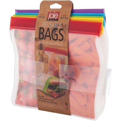 Joie Reusable PEVA Bags-Pack of 6 1 ea, $1.67/1ea
