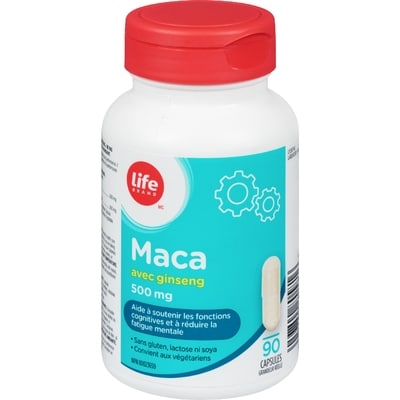 Life Maca Avec Ginseng, 500 Mg, 90 Capsules 90 ea, 0,18 $/1ch