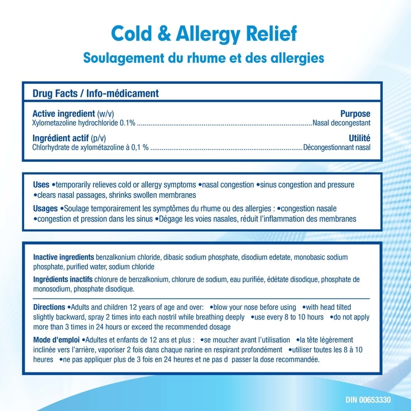 Medicated Cold & Allergy Relief Spray