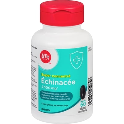 Life Échinacée super concentré à 2 500 mg, 60 gélules 60 ea, 0,16 $/1ch