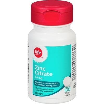 Life Brand Zinc Citrate 50 mg 100 ea, $0.10/1ea