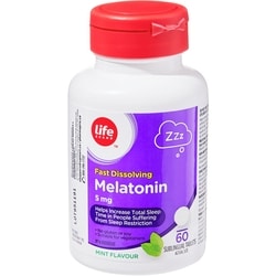 Fast Dissolving Mint Flavour Melatonin 5 mg 60 Sublingual Tablets