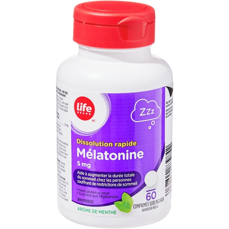 Fast Dissolving Mint Flavour Melatonin 5 mg 60 Sublingual Tablets