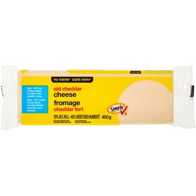 No Name Cheddar Light Old White 400 g, $1.38/100g
