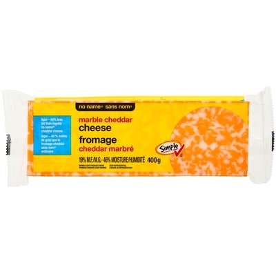 No Name Marble Cheddar Cheese Light 400 g, $1.38/100g