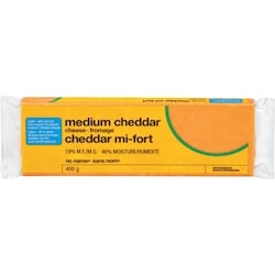 Sans Nom Fromage cheddar mi-fort 400 g, 1,62 $/100g