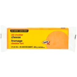 No Name Old Cheddar Cheese 400 g, $1.50/100g