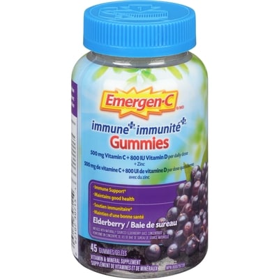 Emergen C Immune+ Elderberry Gummies 45 ea, $0.33/1ea