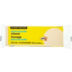 Sans Nom Fromage à pizza mozzarella, 28 % M.G. 400 g, 1,22 $/100g