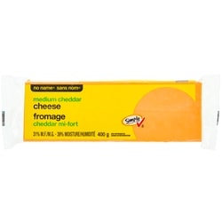 Sans Nom Fromage cheddar mi-fort 400 g, 1,62 $/100g